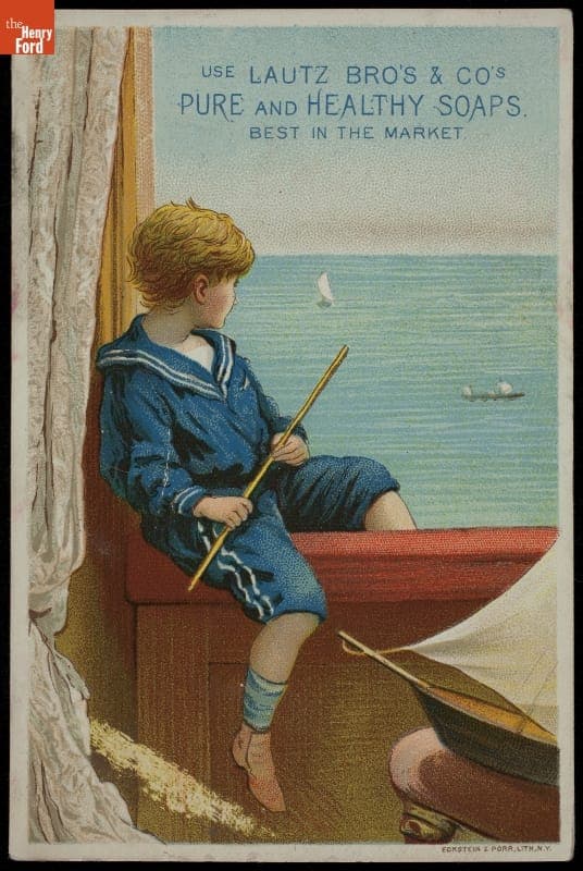 Trade Card for Pure and Healthy Soaps, Lautz Bros. Co., circa 1885