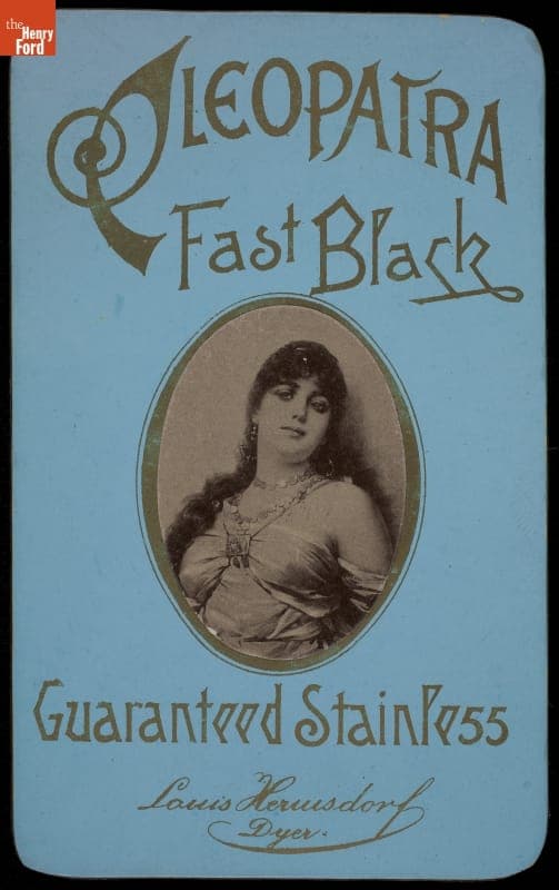 Trade Card for Cleopatra Fast Black Dye, Louis Hermsdorf, 1870-1900