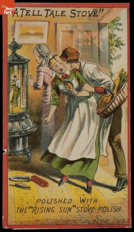 Trade Card for Rising Sun Stove Polish, Morse Bros., 1870-1900