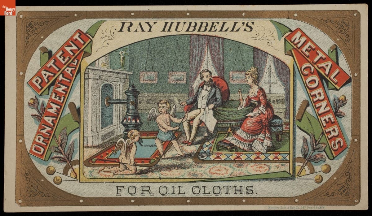Trade Card for Floorcloth Metal Corners, Ray Hubbell, circa 1880