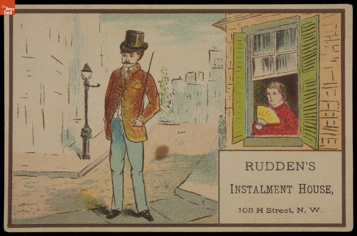 Trade Card for Furniture and Carpet Store, Rudden's Instalment House, 1870-1900