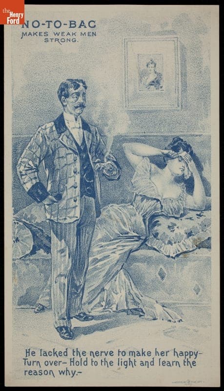 Trade Card for "No-To-Bac" Tobacco, Sterling Products Co., circa 1894