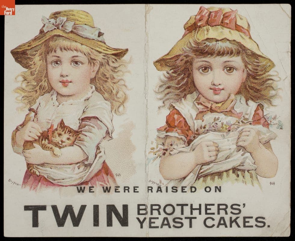 Trade Card for Twin Brothers' Yeast, Waterloo Yeast Co., circa 1876