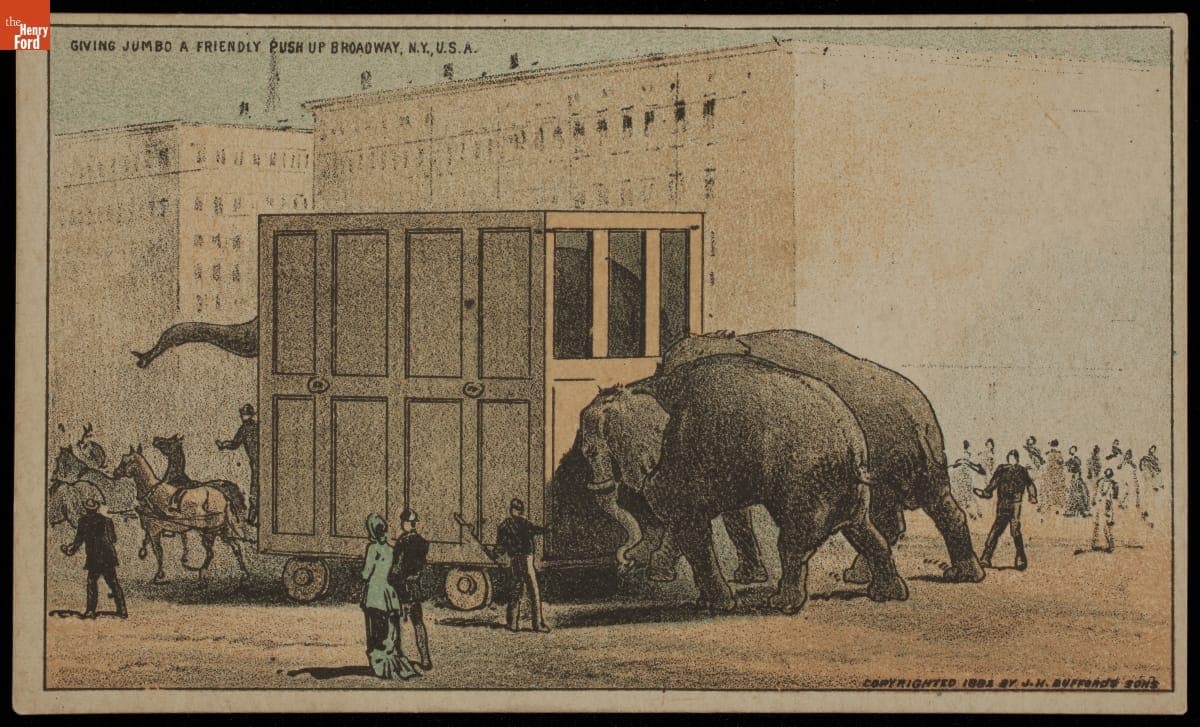 Trade Card Advertising Jumbo the Elephant, 1882