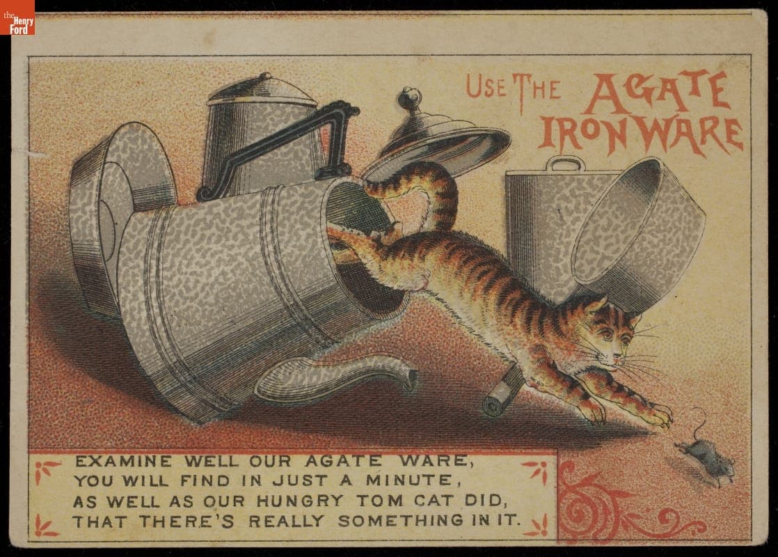 Trade Card for Agate Ironware, W.F. Prindle, 1875-1880