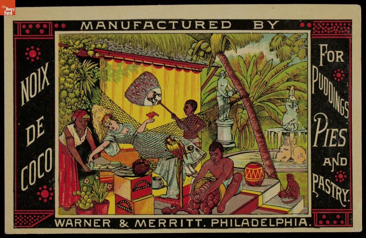 Trade Card for Noix de Coco, Warner & Merritt, 1870-1900