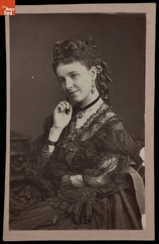 Portrait of a Young Woman Wearing a Dotted Swiss Gown, 1874