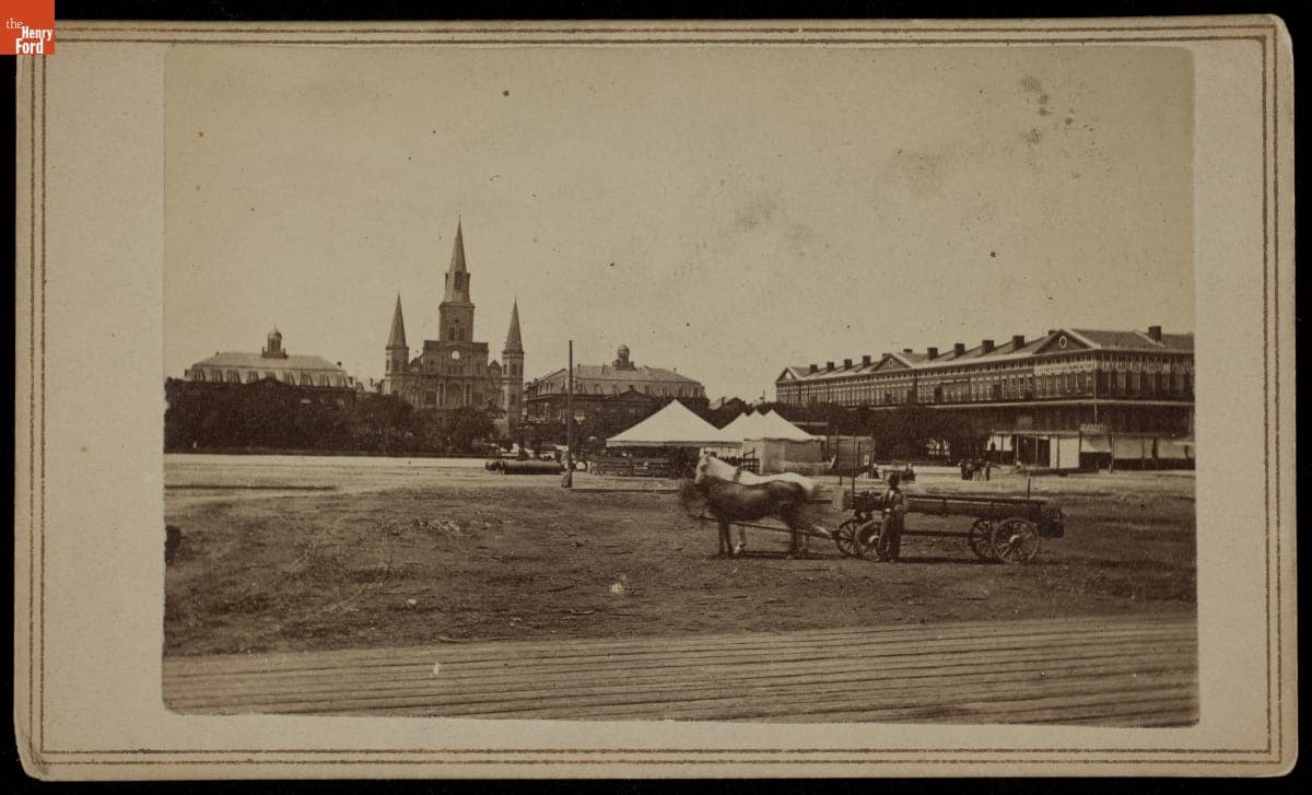 Jackson Square in New Orleans, Louisiana, 1866-1895