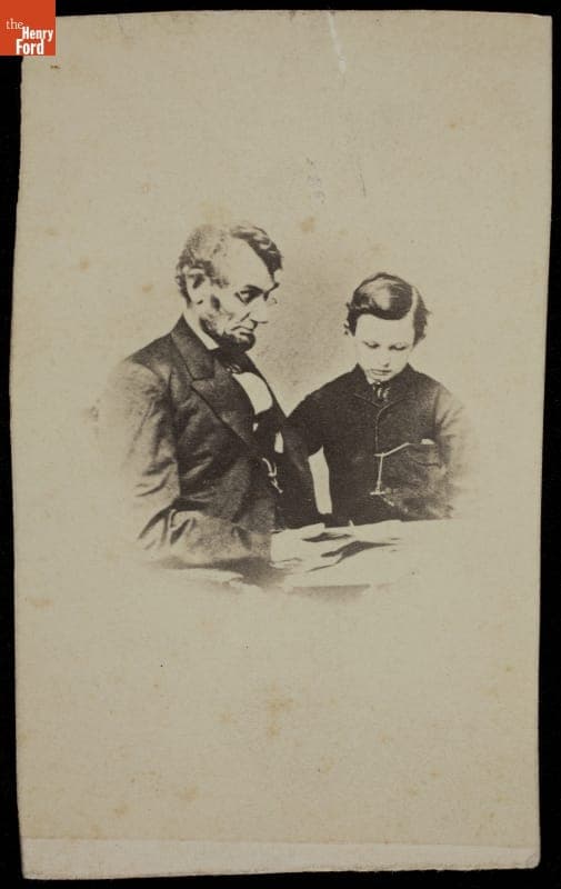 Abraham Lincoln and His Son, Tad, 1864