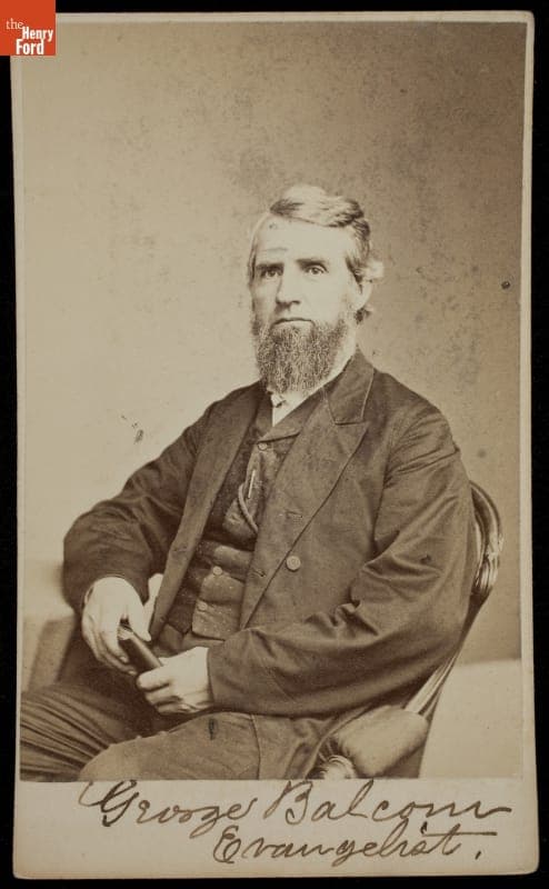 Portrait of Evangelist George Bascom, circa 1865