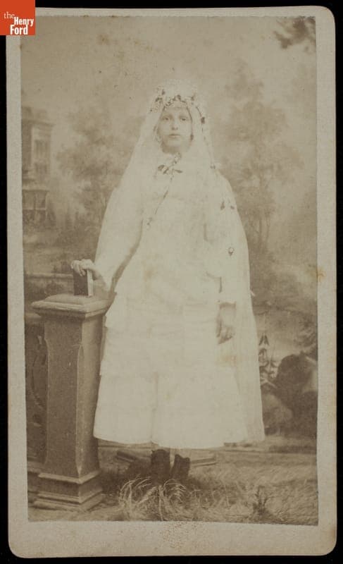 Young Girl's First Communion Portrait, circa 1885