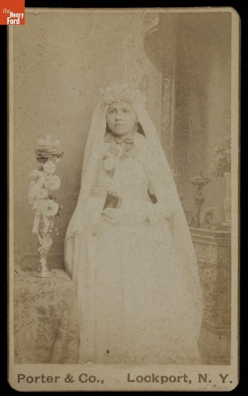 Young Girl's First Communion Portrait, circa 1870