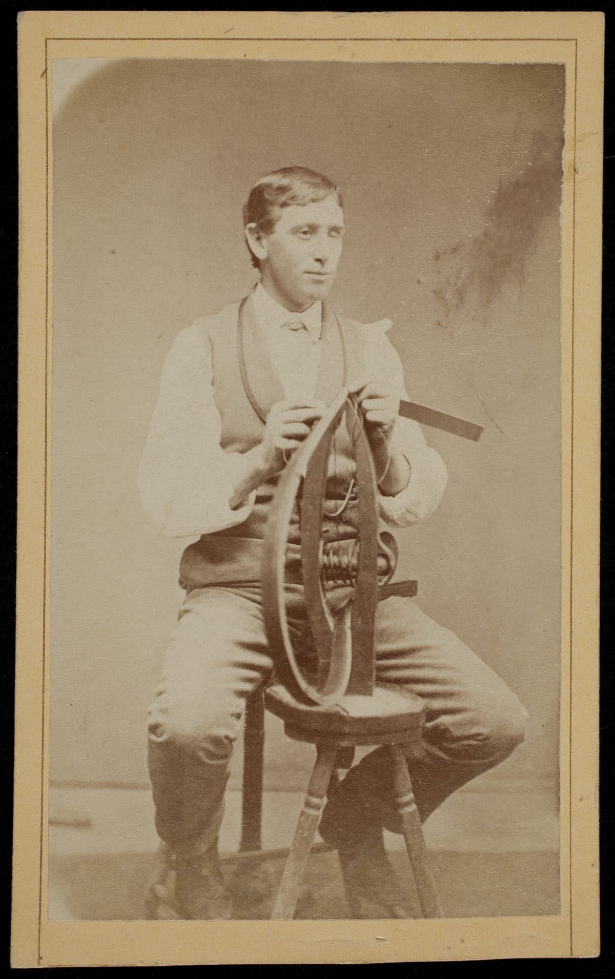 Portrait of a Saddlemaker at Work, circa 1870