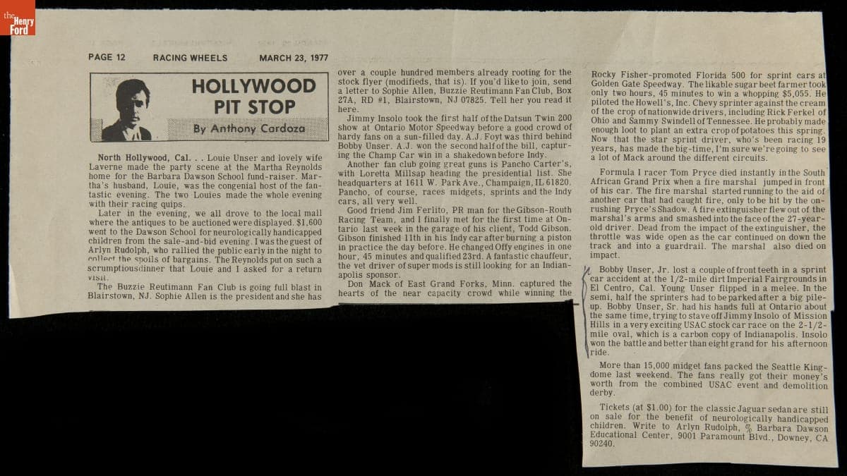 Bobby Unser Collection--Photographs--Family--Bobby Unser Jr.--Item118