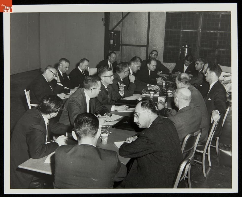 Meeting to Discuss the Lincoln Continental Presidential Limousine "Quick Fix,"  Cincinnati, Ohio, 1963