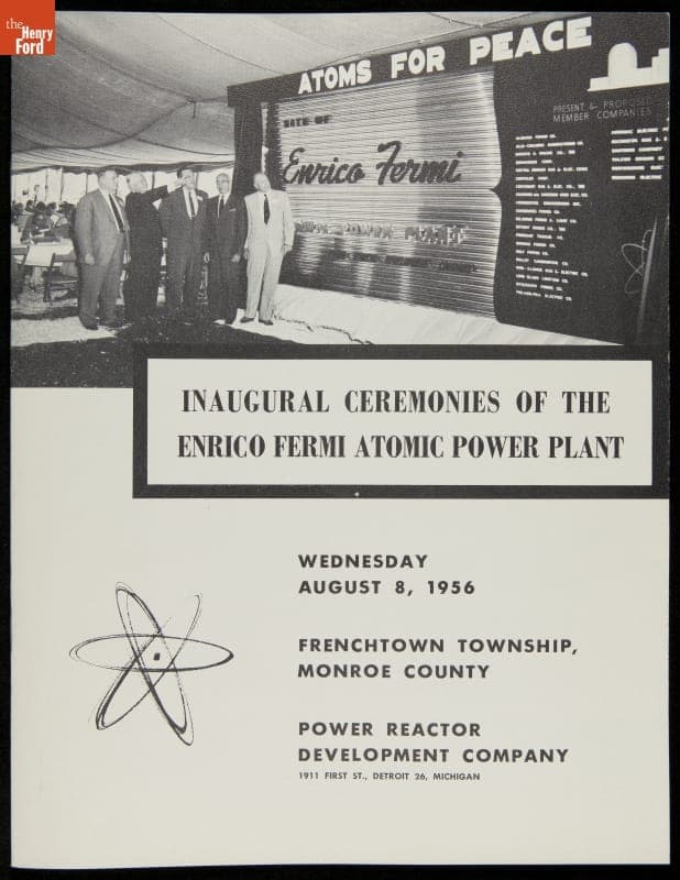 Program, "Inaugural Ceremonies of the Enrico Fermi Atomic Power Plant," August 8, 1956