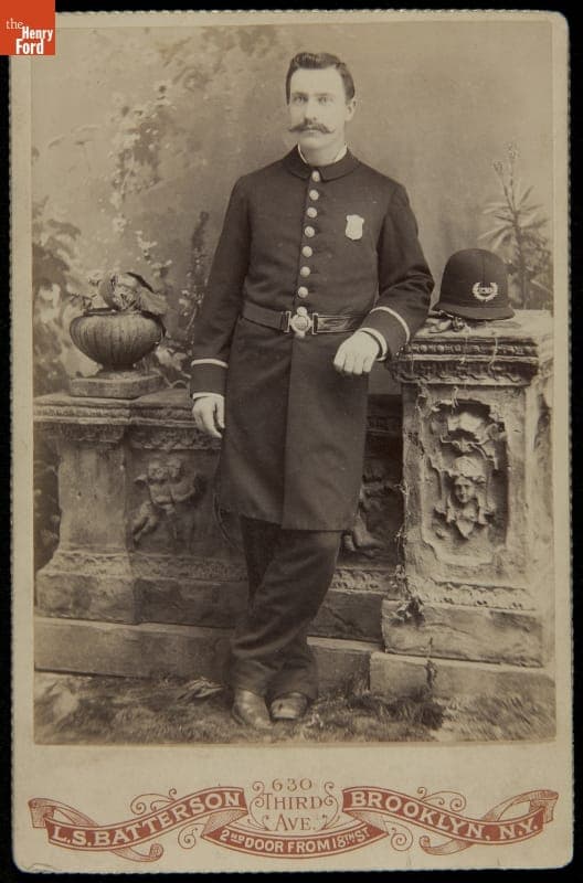 Portrait of Police Officer Patrick J. Sheehan, Inscribed to Nora O'Donnell, 1893