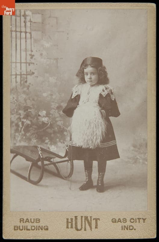 Young Girl with Sled, circa 1898