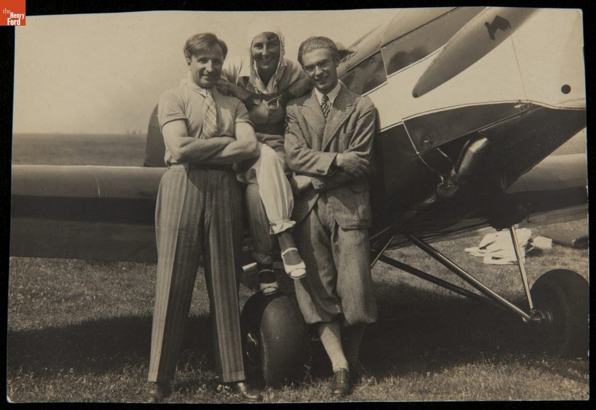 Dr. Joseph Fuchs, Parachutist Lisl Schwab, and Horst Lattke, Germany, August 1932