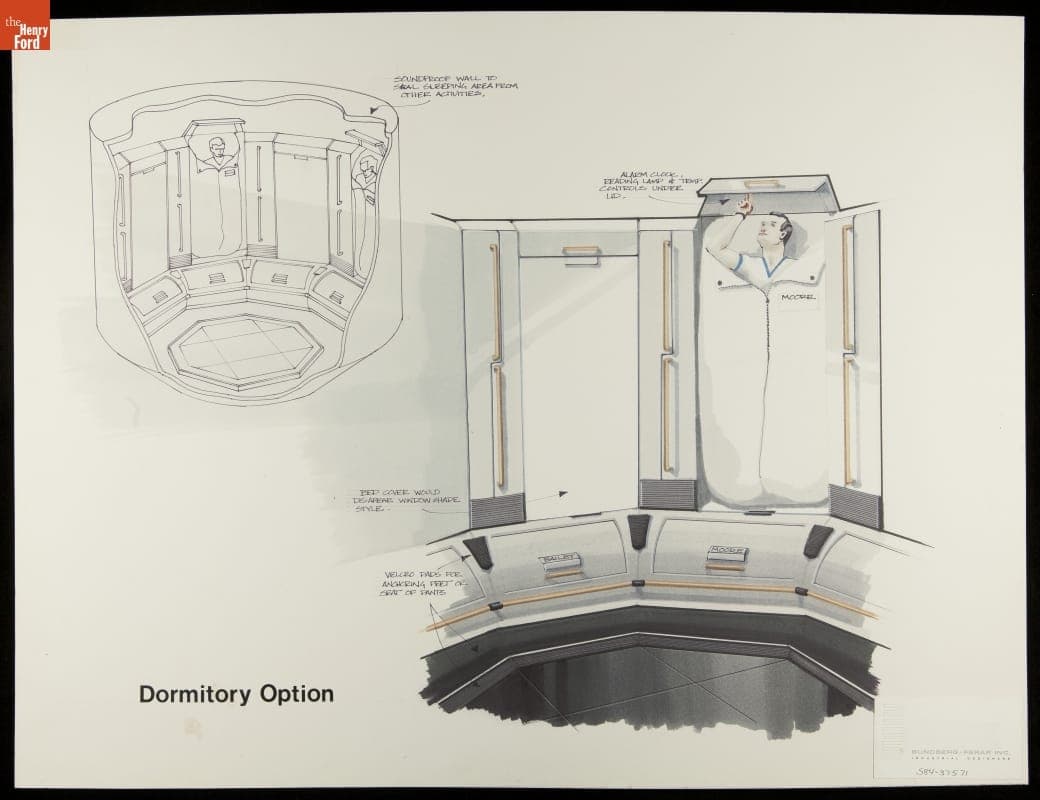 Sundberg-Ferar--Space Station Interior Concept Drawings--Item 13