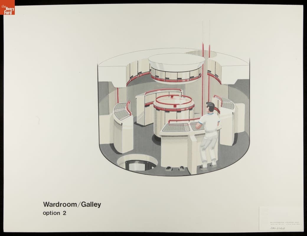 Sundberg-Ferar--Space Station Interior Concept Drawings--Item 14