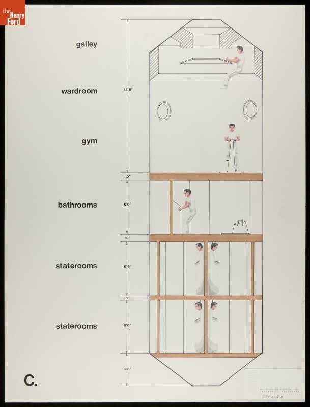 Sundberg-Ferar--Space Station Interior Concept Drawings--Item 18