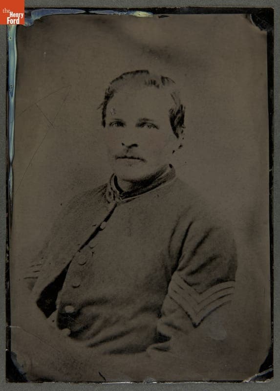 Portrait of Sergeant Barney Litogot, 24th Michigan Infantry, Company K, 1865