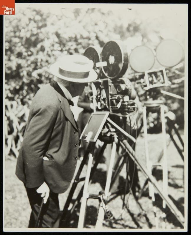 Thomas Edison with a Motion Picture Camera, circa 1925