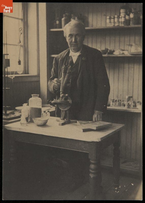 Thomas Edison in His West Orange, New Jersey Laboratory, circa 1915