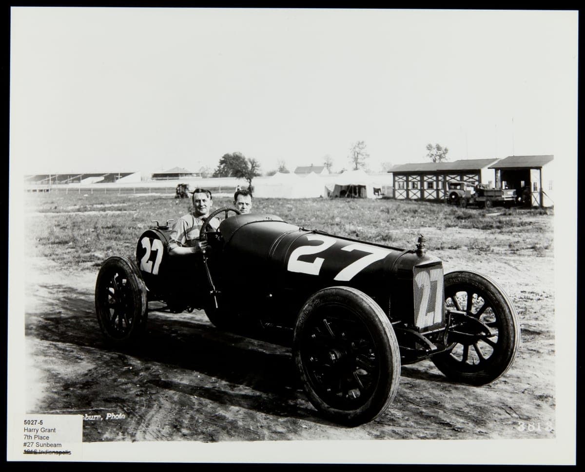 Harry Grant, #27 Sunbeam, Indianapolis Speedway, 1914