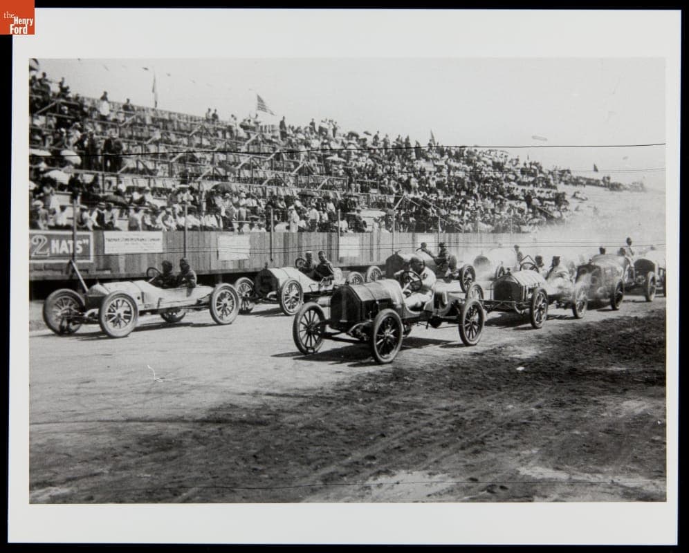 Cars Lined Up, Interstate Race, Tacoma, Washington, 1914