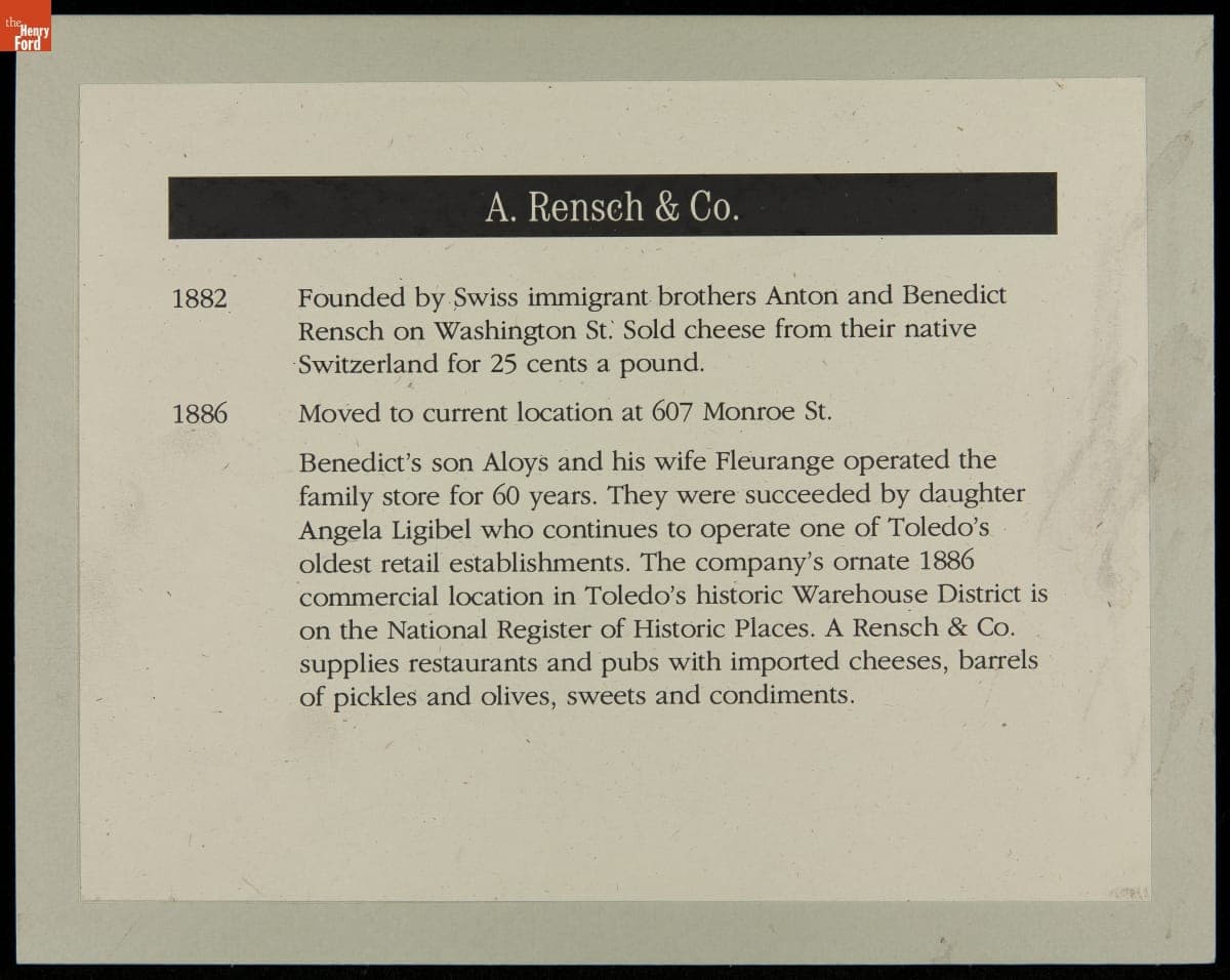 "A Rensch & Co.," circa 1988