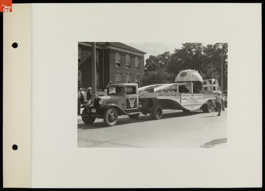 Ford V-8 Truck Hauling Balloon Gondola for the Piccard-Compton Stratosphere Ascension, June 6, 1933