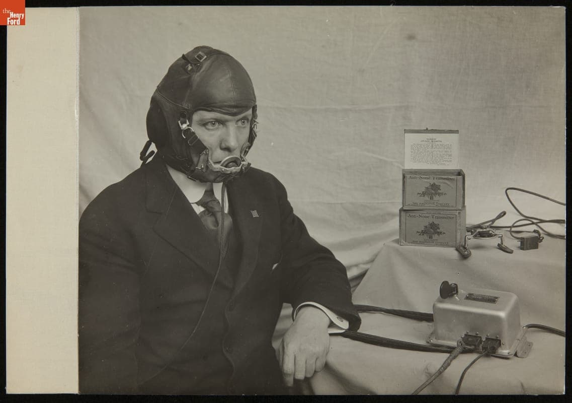 Edwin S. Pridham Testing the Magnavox Anti-Noise Transmitter, 1919
