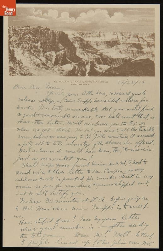 Letter from Clara Barrus to Mrs. J. Edward B. Greene, December 22, 1919