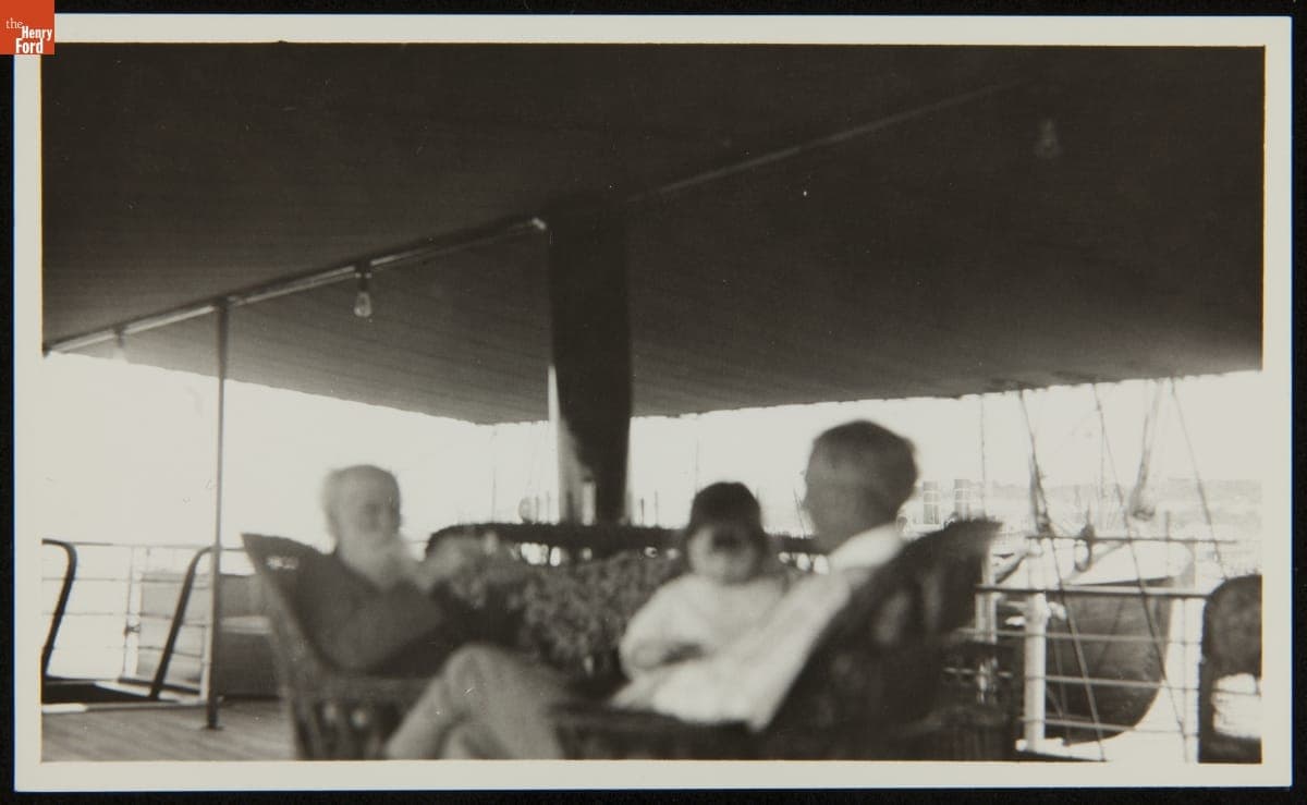 John Burroughs and Henry Ford on the Yacht "Sialia," circa 1917