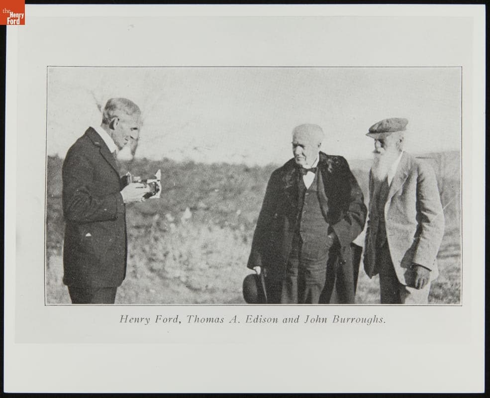 Henry Ford Photographing Thomas Edison and John Burroughs, circa 1919