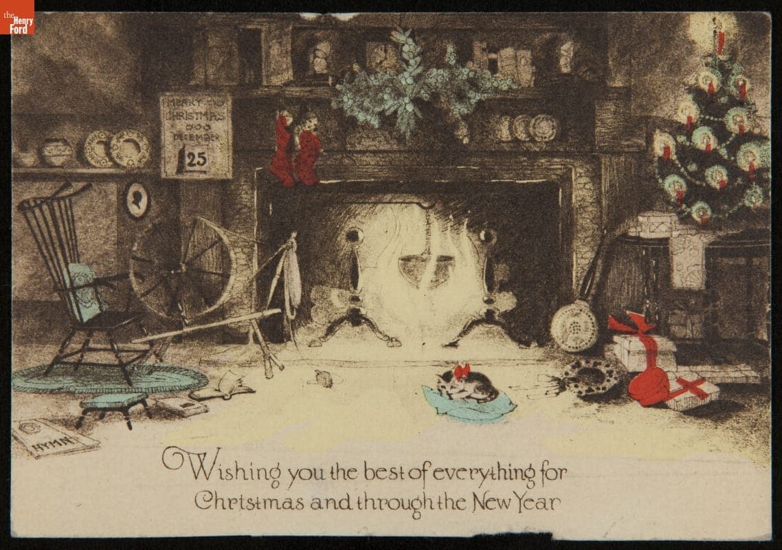 Christmas Greeting Postcard, circa 1935