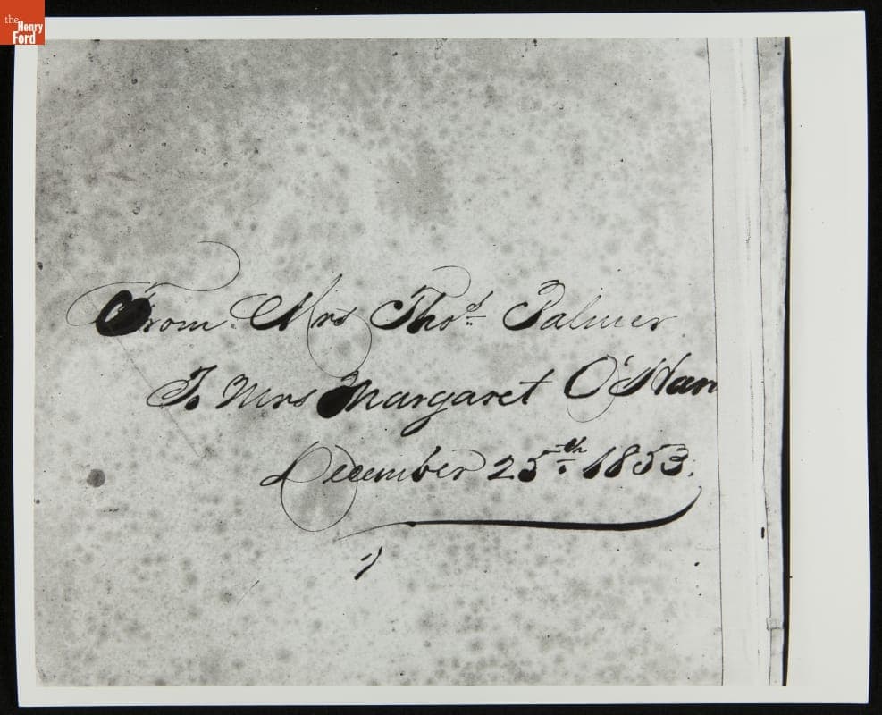 Inscription inside the Bible Belonging to Margaret Ahern (Henry Ford's Foster Grandmother), 1853