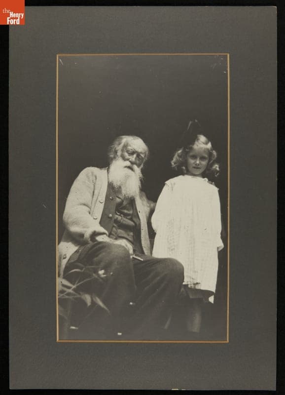John Burroughs and Granddaughter Elizabeth Burroughs, 1907-1908