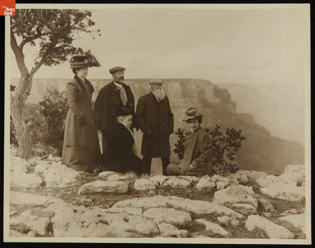 Ursula and John Burroughs with Others, at the Grand Canyon, 1911
