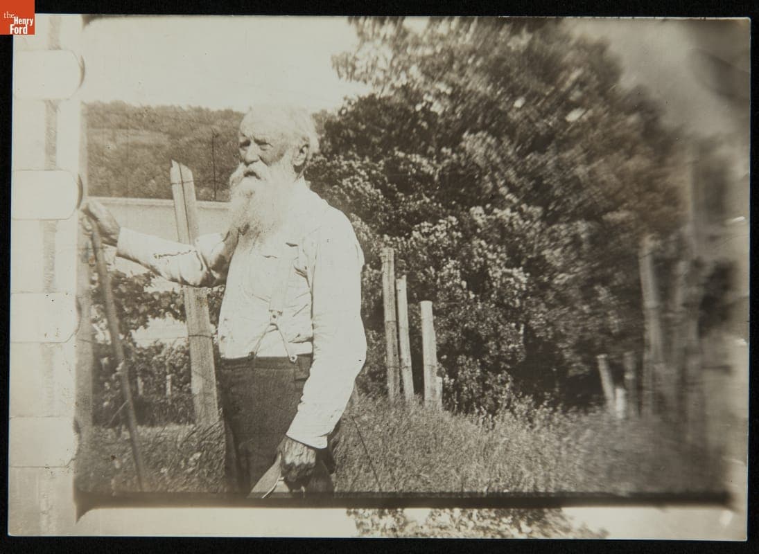 John Burroughs with His Grapevines, Riverby, 1914