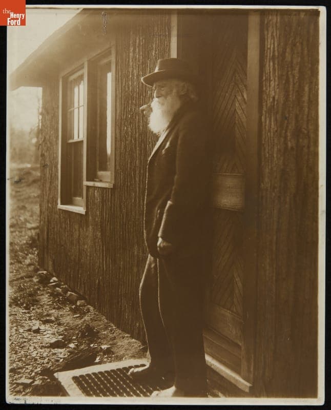 John Burroughs at His Chestnut Bark Study at Riverby, 1919