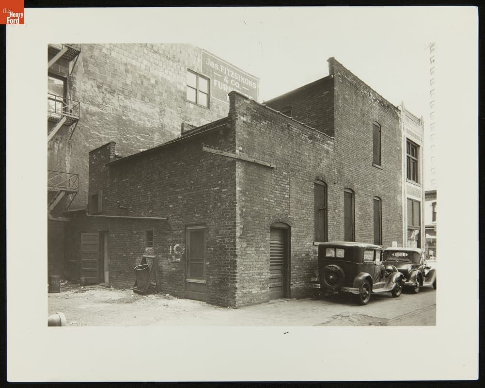 Former Site of Henry Ford's 58 Bagley Avenue Shed, Detroit, Michigan, circa 1932