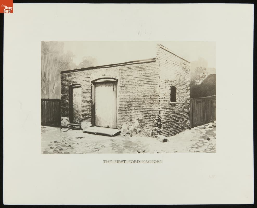 Bagley Avenue Workshop at Its Original Site, Detroit, Michigan, circa 1908