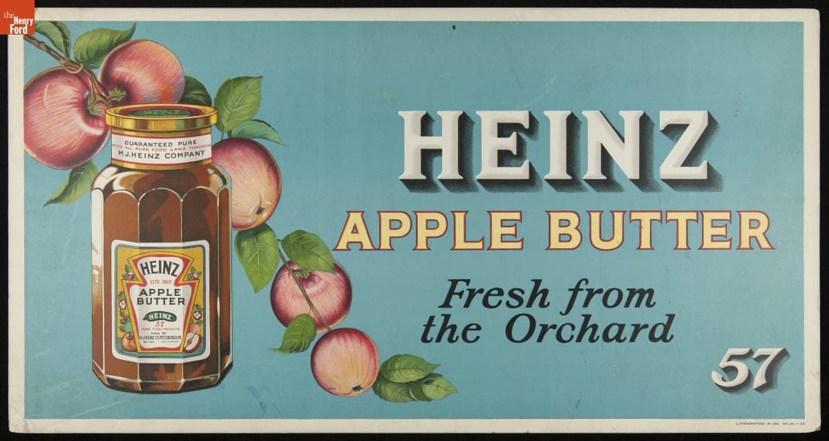 Streetcar Advertising Poster for Heinz Apple Butter, "Fresh From the Orchard," circa 1920