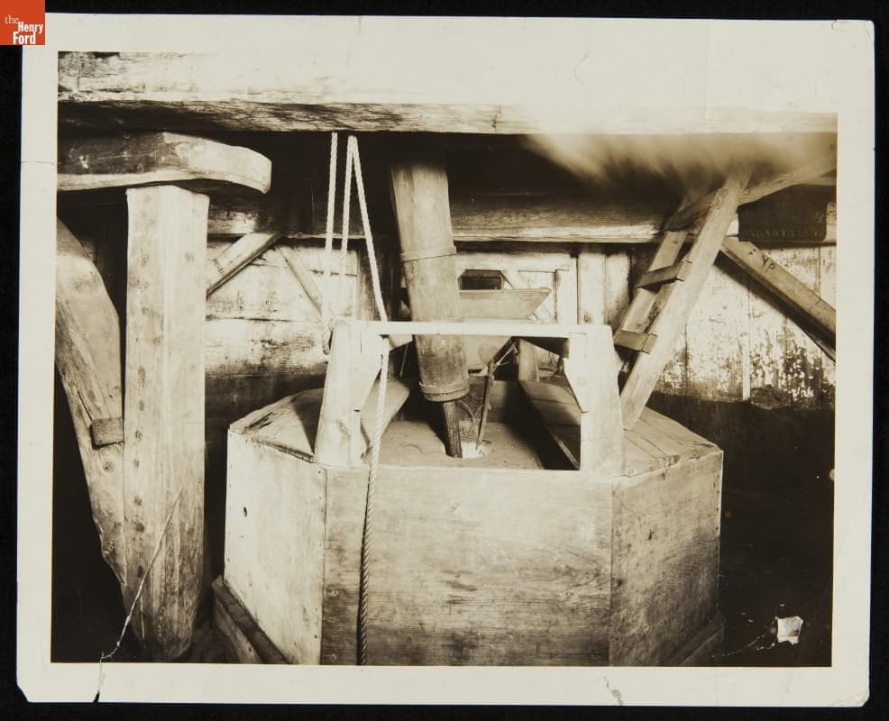 Interior View of Farris Windmill on Cape Cod, Massachusetts
