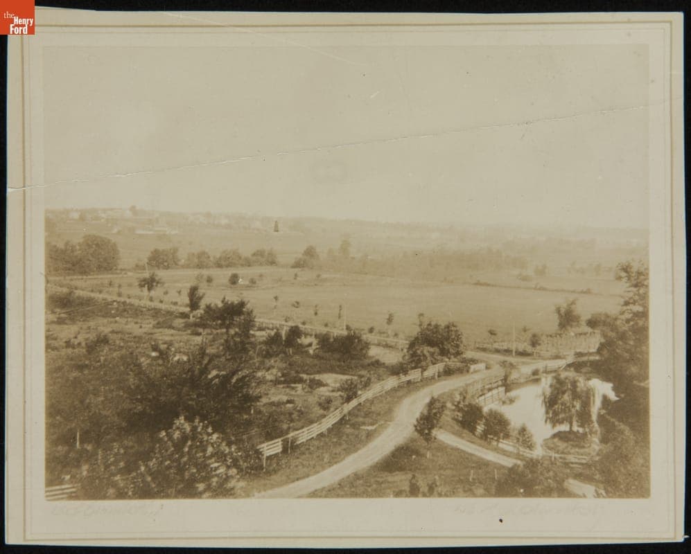 Illustration of Thomas Edison's Laboratory, Menlo Park, New Jersey, circa 1880
