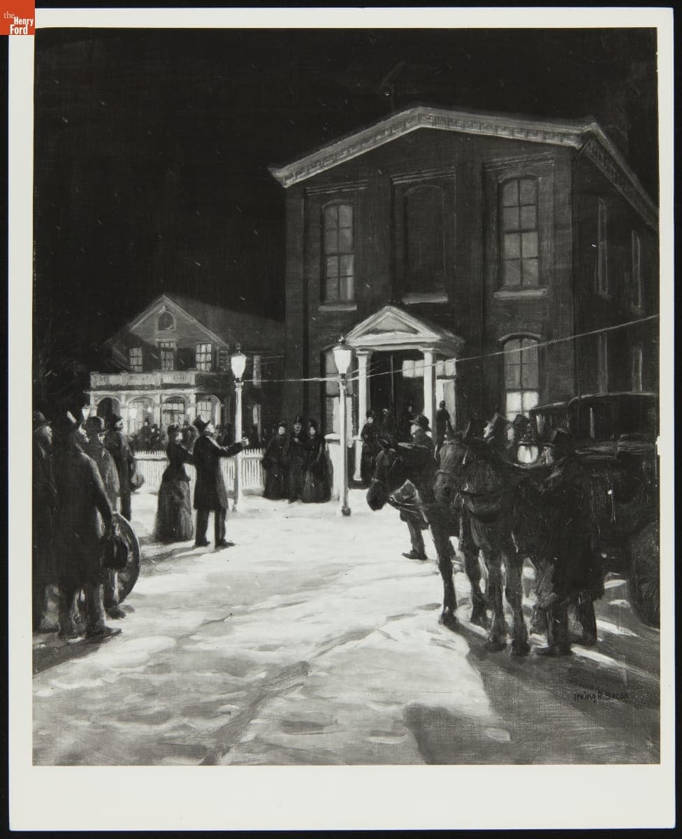 "First Public Demonstration of Incandescent Lighting by Thomas A. Edison, Menlo Park, New Jersey, 1879"