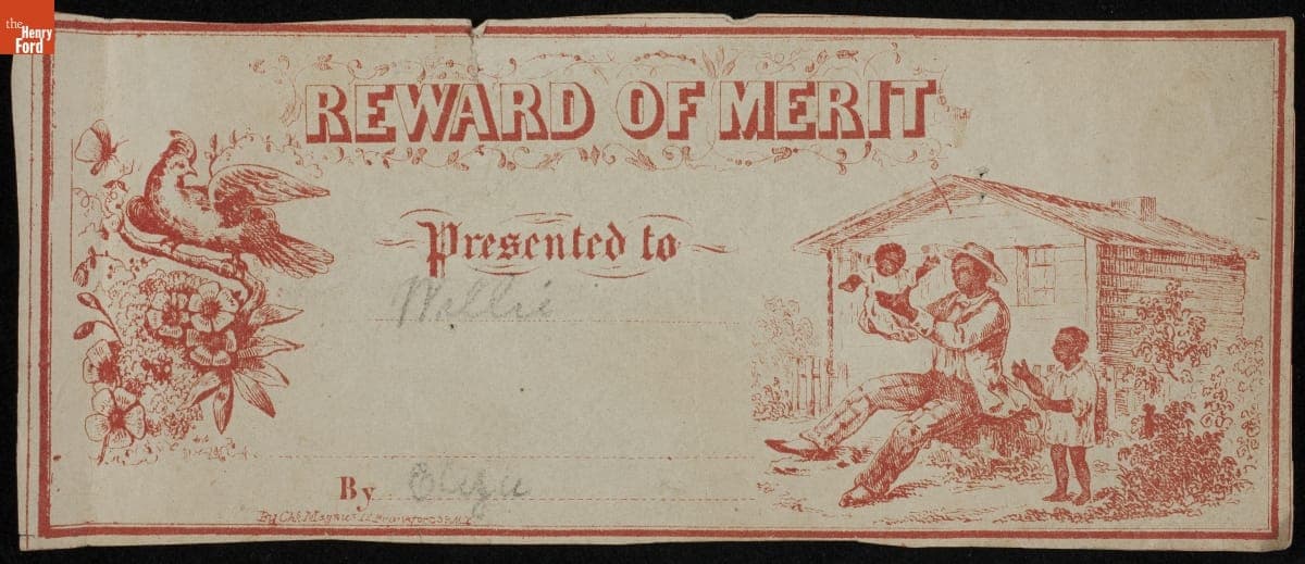 School Reward of Merit Given to Willie Eastman, 1850-1899